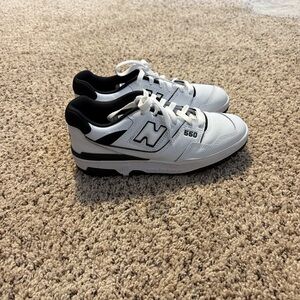 New Balance White and Black Sneakers